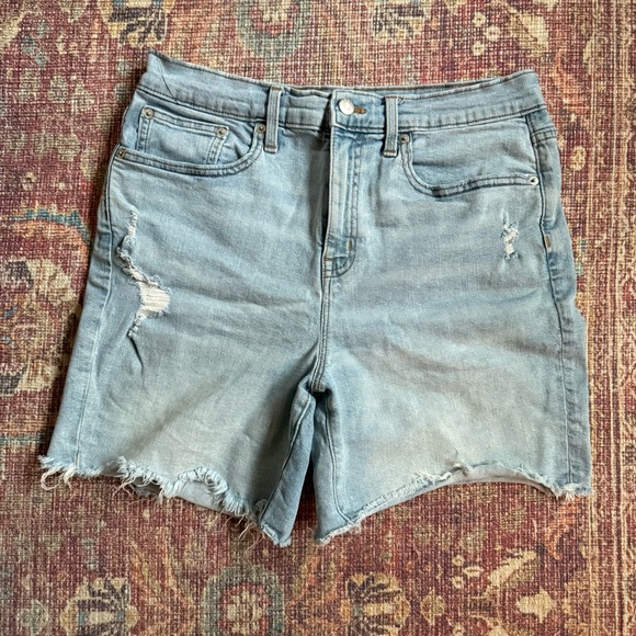 J. Crew Pants - J. Crew Light Wash Women’s 29 Denim Distressed Shorts 5” inseam